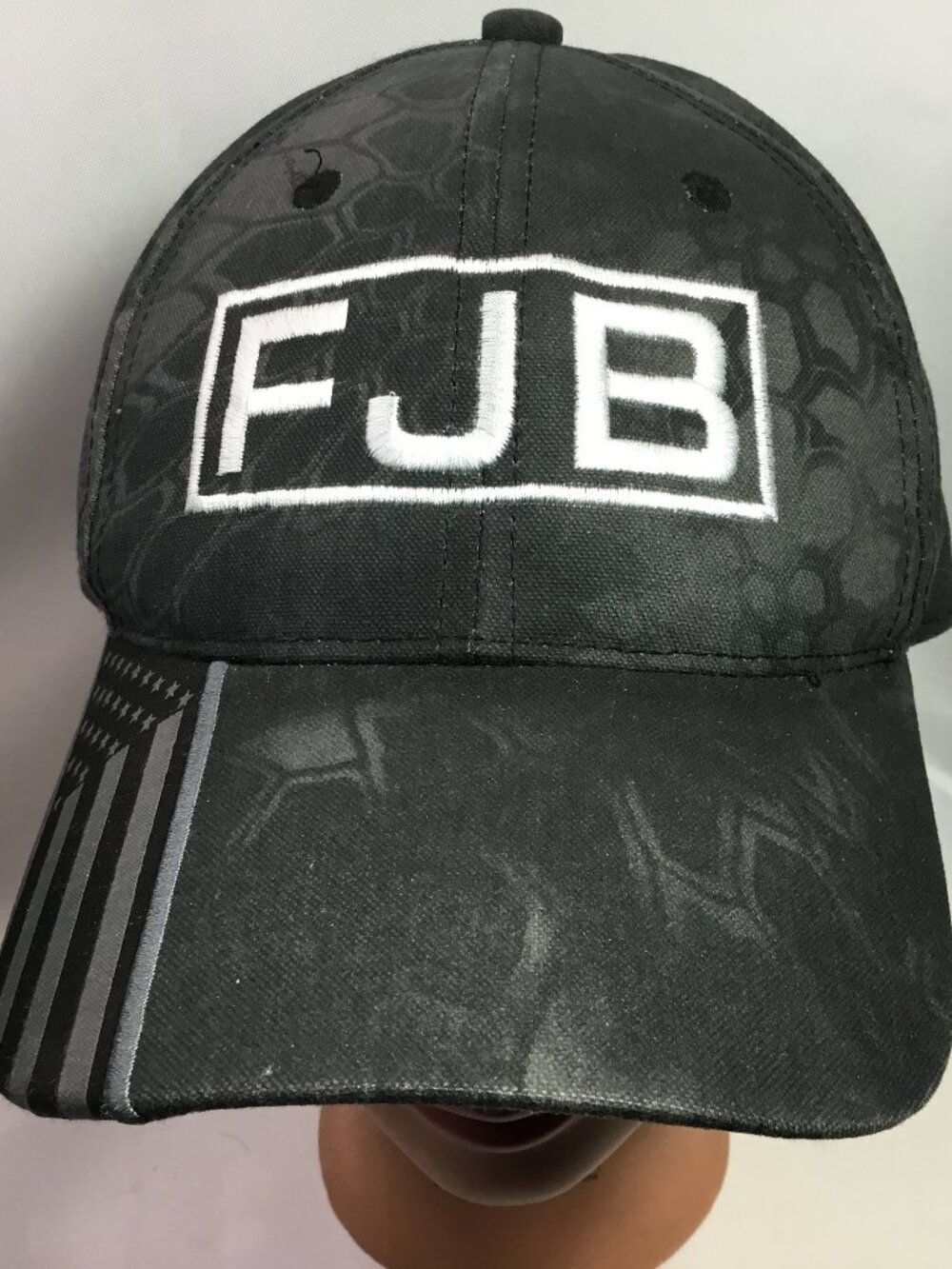 FJB Political Ball Cap Adjustable Strap Hat Size Adult/Teens Gray Kryptek